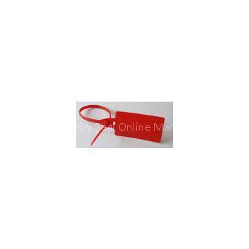 Red Plastic Security Seals With Marking Bar Code For Containers , Trucks