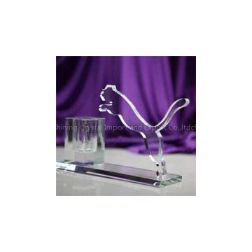 Custom Wholesale Crystal Leopard Figurines