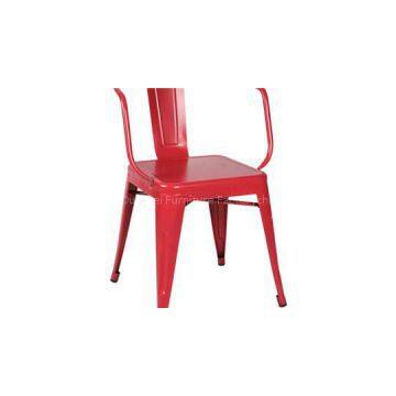 Red Metal Dining Chair