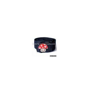 Kid's Jeans Canvas Belt With Mushroom Buckle