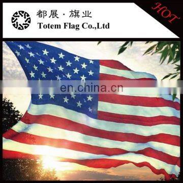 Polyester Fabric Printing America Flag , US Flag Custom Made