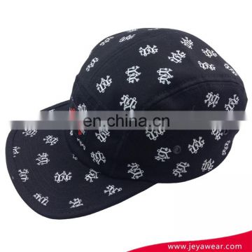 Wholesale black 5 panel hip hop snapback all kinds of hat and cap printed cap