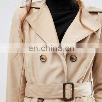 High Quality Womens Double-breasted Coat Long Belt Dust Coat Fitted Woman Trench Coat S/M/L/XL photo-4