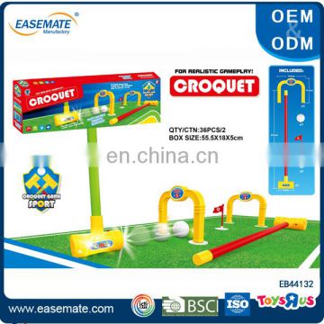 Kids outdoor toys of plastic croquet sport toys