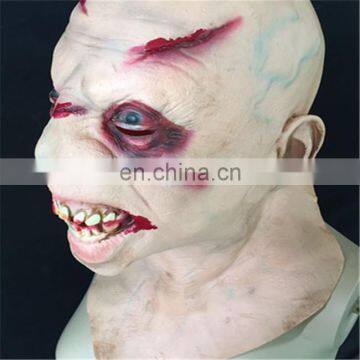 Halloween Mask Green Latex Terror Performing Party Devil Skeleton Mask photo-2