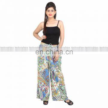 Handmade Women Wear Floral Printed Loose Beach Boho Trousers Wide Leg Palazzo Long Unisex Yoga Pants