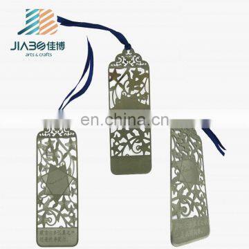 new design custom hollow metal bookmark engraved with Chinese poem