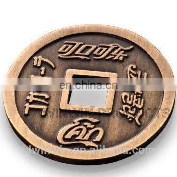 2017 winwin factory fashion matte plated silver antiqu coin