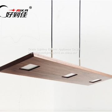 modern wood pendant lamps rectangle droplight for indoor