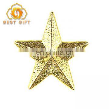 Custom Design Cheap Golden Star Shpaed Metal Badge For Souvenir