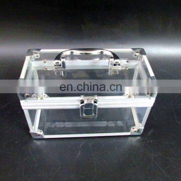 Custom plexiglass acrylic aluminum cosmetics receive transparent box