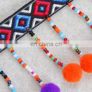 Good Quality Beaded Tassel National Style Pompom Frange photo-2