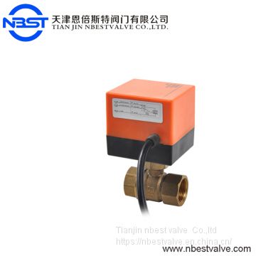 Electric Actuator Motorized Brass Ball Valve Medium Pressure