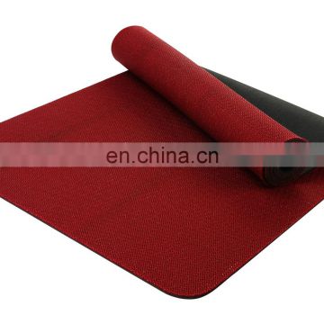 New product custom print suede natural rubber fitness yoga mat