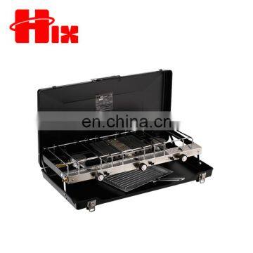 Foldable Outdoor 3 Burner Portable LPG Gas Grill Cooktop