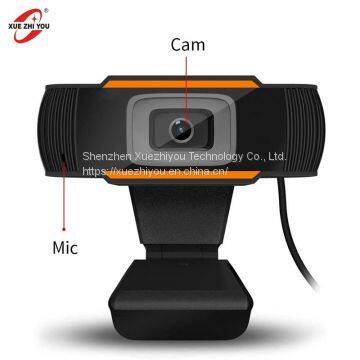 USB Plug and Play Adjustable Webcam Autofocus Webcams with Microphone for Laptop Online Studying