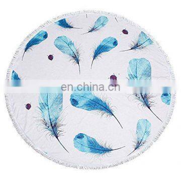 100% Polyester Round Beach Towel Multicolor Custom photo-3