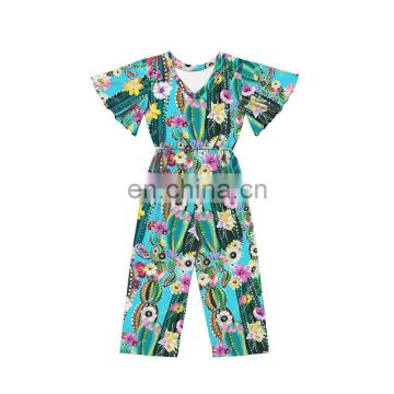 cactus printing  yellow Jumpsuit For lovely Girls Daily Wear wholesale price