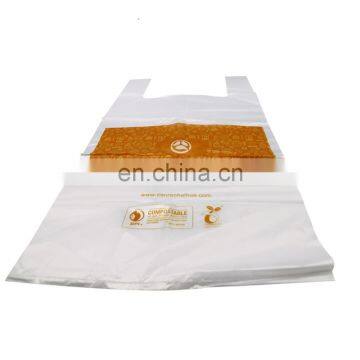 2019 very high quality 100% biodegradable compostable t shirt bags with certificated