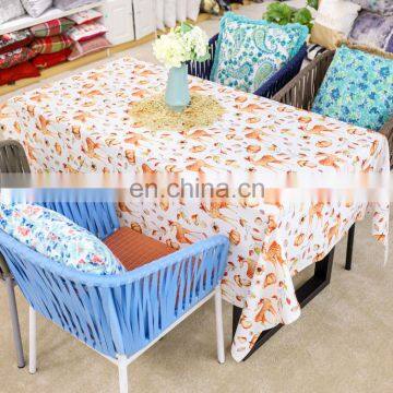 Modern Printed Indoor Outdoor 100% Polyester Spill Proof Camping Picnic Rectangular Table Cloth for Wedding Party photo-2