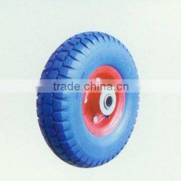 colorful Durable without air high quality rubber wear-resisting flat free wheels YPU002