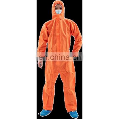 Disposable SMS coverall type5/6  anti-static,waterproof,asbestos removal jumpsuit orange color ready stock