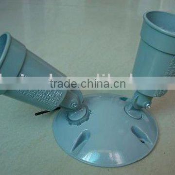 Double PAR38 lamp holder with round installation cover