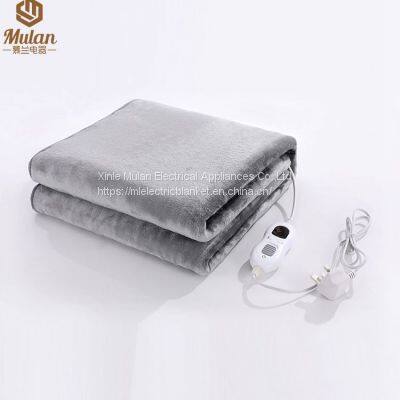 Soft Flannel Electric Under Blanket With 3 Settings Controller and Timer