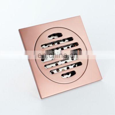 4 Inches Anti Odor Cover Hidden Stainless Steel Tile Insert Brass 100x100mm Square Smart Floor Drain