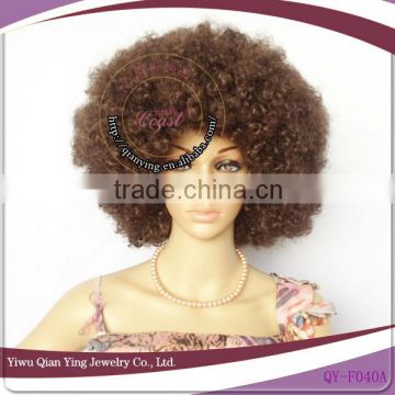 Big brown kinky synthetic cheap afro wig men