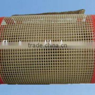 Systems 1*1/2*2/4*4/10*10 hole PTFE mesh fabric and belt brown with bull nose joint high temperature made in China
