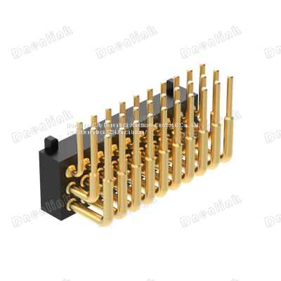 Dnenlink Flat Bottom Type,1.27mm Pitch Three Row H2.0mm DIP Female Pogo Pin Connector photo-5