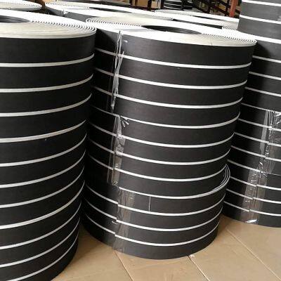 Black Color Length 2500cm Width 20cm Marine Pvc Boat Decking photo-2