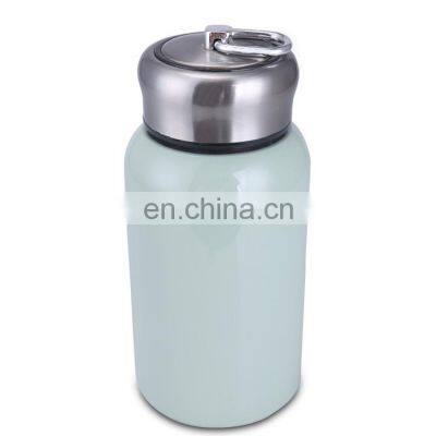 Eco-friendly stainless steel thermos bottle 350ml vacuum flask portable with lift ring