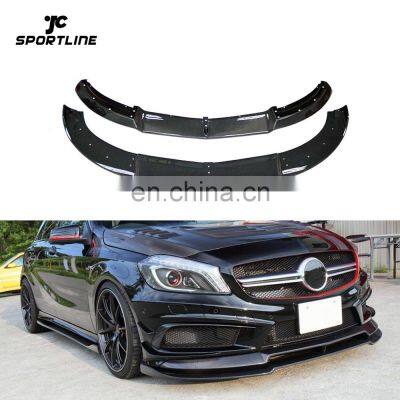 W176 A250 Front Bumper Lip Splitter Carbon Fiber for Mercedes Benz A250 A45 AMG 2013-2018