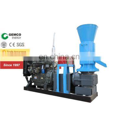 GEMCO cheap small scale biomass hay pelletizing machine home wood grass alfalfa granulator