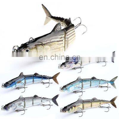 Classic 16cm 32g  6 colors  Pike Fishing Baits Hook 4 Segment Lifelike Skin Multi Joint Body Pike Lure