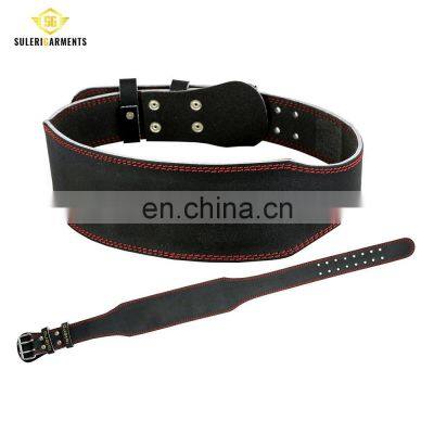 Weightlifting Belt Cowhide Leather Men Lumbar Protection Gym Fitness Training Weight Lifting Belts photo-5