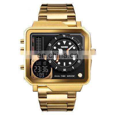 Relojes SKMEI 1392 Luxury Brand 3ATM Water Resistant Stainless Steel Analog Digital Watches for Men