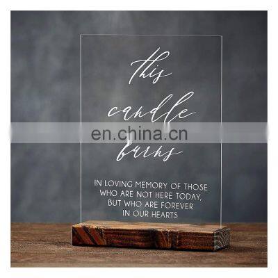 New Fashion Wedding Guest Book Modern Clear Acrylic Table Numbers Holder For Restaurant