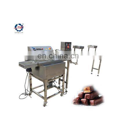 Food processing coating chocolate machine industrial donut automatic almond small chocolate coating machine