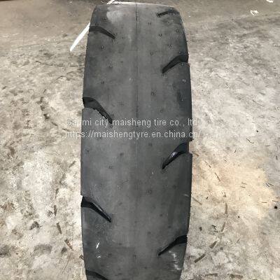 Solid tire for sliding loader forklift 10-16.5 12-16.5 Road sweeper solid tire with steel rim