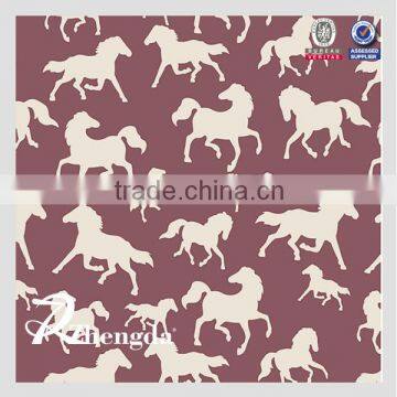 Polyester PVC Coating Horse Print Fabric photo-2