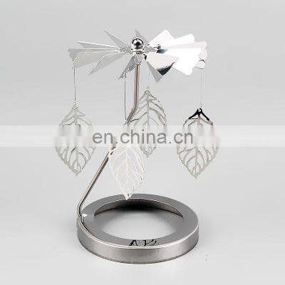 ENO Factory Customize Rotary Candlestick Decoration Mermaid Rotating Rotary Candle Holder Metal Craft Rotation Candlestick