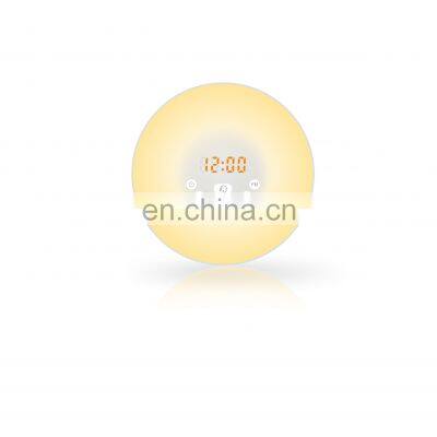 LED Gradual Sunrise Sunset FM Radio Alarm Clock Wake Up Light photo-5