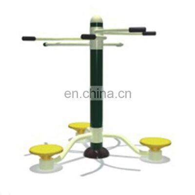 High Quality Double Sitting Arm Force Pull Down and Seated Outdoor Gym Fitness Equipment for Sale photo-3