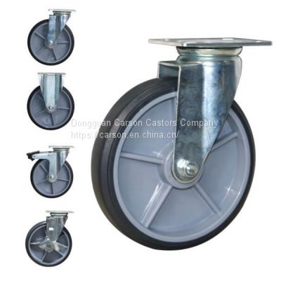 8'' Rubber Plastic Core Trolley Wheels (350kg)