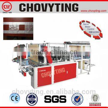 Automatic plastic t-shirt bag flat bag point cut on roll bag making machine