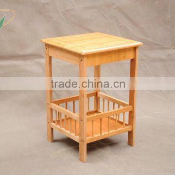 Multifunctional fruits and vegetables bamboo corner display rack