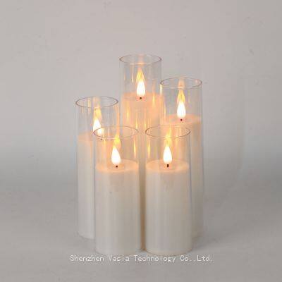 Elegant Pillar Glass Candle Holder - Durable for Restaurant/Cafe/Home Use - Wholesale Direct from Factory